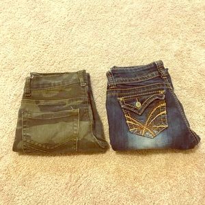 2 pants bundle,one jean and one camouflage pants